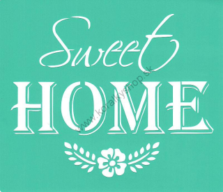 Samolepiaca šablóna - 20x17 cm - Sweet Home