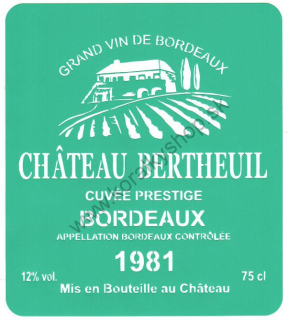 Samolepiaca šablóna - 16x18 cm - Bordeaux