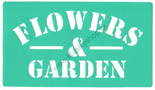 Samolepiaca šablóna - 20x11,3 cm - Flowers & Garden