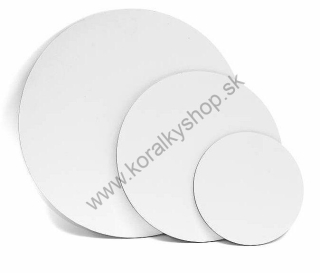 Kruh - šepsované plátno na doske - pr. 10 cm