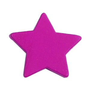 Drevená korálka - hviezdička - cca 19 mm - ružová - 3 ks