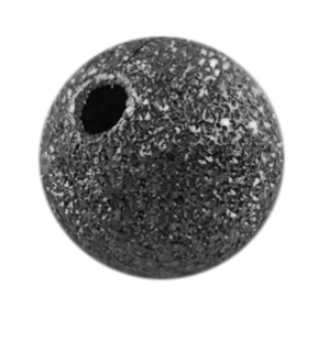 Kovová korálka 10 mm - čierna - 1ks