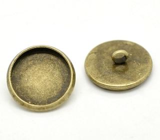 Gombík lôžko - strobronz - 14 mm - 1ks