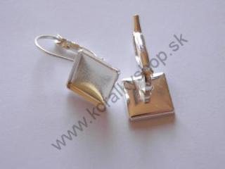 Náušnice visiace štvorec 14x14mm- 1 pár 