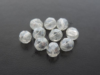 Brúsené korálky ohňovky - 6x6mm - crystal - 10 ks