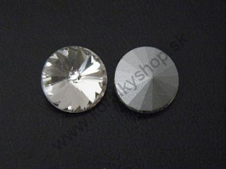 Sklenený kabošon - 16 mm - crystal - 1 kus