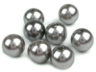 Korálka voskovaná pr. 13 mm - sivá - 10 ks