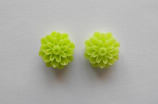 Chryzantéma 15mm - zelenožltá - 1ks