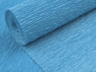 Krepový papier š. 0,5 m/2,5 m - modrá