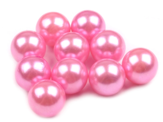 Dekoračné voskované perly pr. 10 mm - ružová - 10 ks