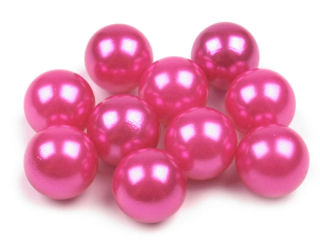 Dekoračné voskované perly pr. 10 mm - ružová - 10 ks