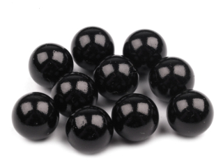 Dekoračné voskované perly pr. 10 mm - čierna - 10 ks