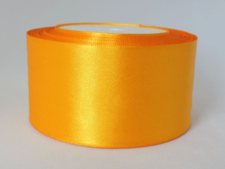 Saténová stuha - 50 mm - oranžová - 1 m