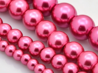 Mix - voskované perly - pr. 4 - 12 mm - ružová - 50g
