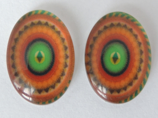 Sklenený kabošon - 13x18 mm - 1 kus