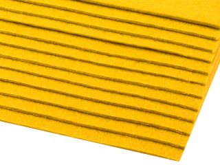 Látková dekoratívna plsť - hr. 2 - 3 mm - 20x30 cm - žltá