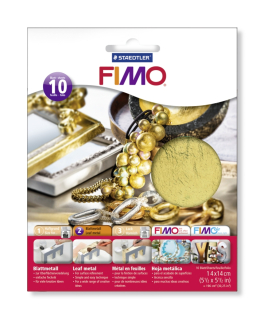 Fimo kovové plátky - zlatá - 10 ks/bal.