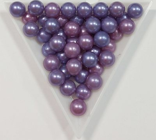 Dekoračné voskované perly pr. 8 mm - fialová mix - 10 ks