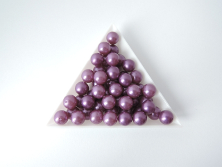 Dekoračné voskované perly pr. 8 mm - fialová - 10 ks