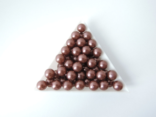 Dekoračné voskované perly pr. 8 mm - hnedá - 10 ks