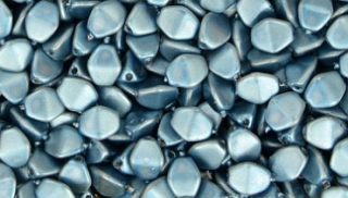 Korálky Pohanka - 5x3,5mm - metalická modrá - 20ks