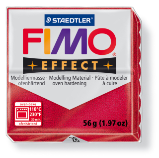 FIMO Effect metalická - rubínová červená