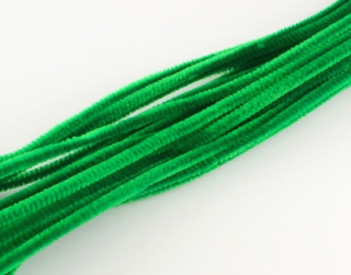 Chlpatý drôtik  pr. 6 mm - zelená - 1ks