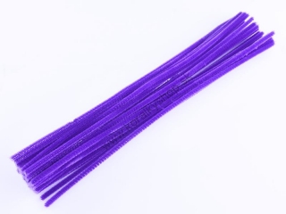 Chlpatý drôtik  pr. 6 mm - fialová - 1ks