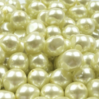Voskované perly - nugetky 13 x 15 mm - žltá - 10 ks