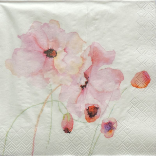Servítka - motív č. 2 - akvarelové kvety