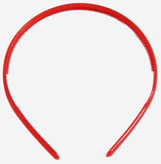 Plastová čelenka - 8 mm - červená - 1ks
