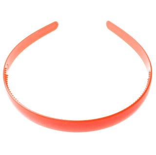 Plastová čelenka - 8 mm - oranžová - 1ks