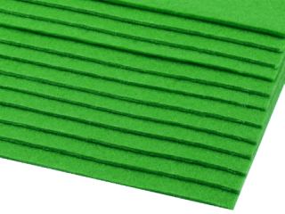 Látková dekoratívna plsť - hr. 2 - 3 mm - 20x30 cm - zelená