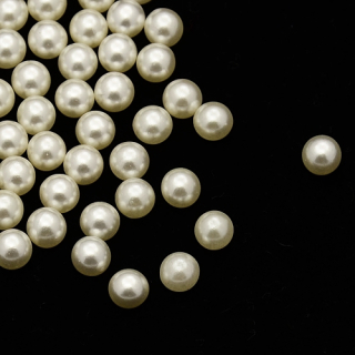 Dekoračné voskované perly pr. 4 mm - perleťová - 100 ks