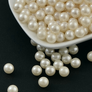 Dekoračné voskované perly pr. 8 mm - perleťová - 10 ks