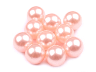 Dekoračné voskované perly pr. 8 mm - marhuľo-ružová - 10 ks