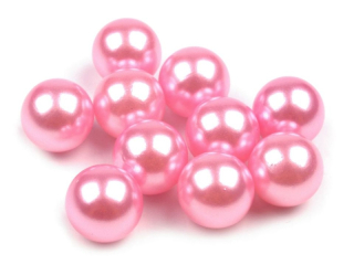 Dekoračné voskované perly pr. 8 mm - ružová - 10 ks
