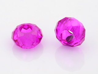 Pandora style - brúsená korálka - ružová- 1 ks