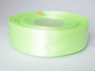Saténová stuha - 100% nylon - 25 mm - bledozelená A023 - 1 m