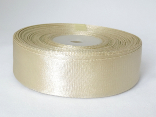 Saténová stuha - 100% nylon - 25 mm - cappuccino A084 - 1 návin/27,5 m