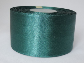Saténová stuha - 100% nylon - 50 mm - zelená A043 - 1 m