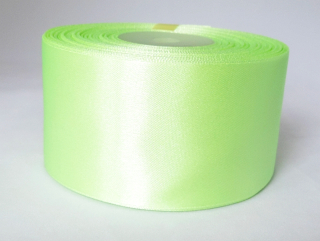 Saténová stuha - 100% nylon - 50 mm - bledozelená A023 - 1 m