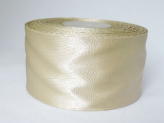 Saténová stuha - 100% nylon - 50 mm - cappuccino A084 - 1 m