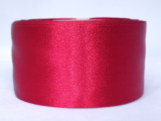 Saténová stuha - 100% nylon - 50 mm - červená A020 - 1 m