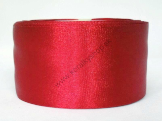 Saténová stuha - 100% nylon - 50 mm - červená A058 - 1 m