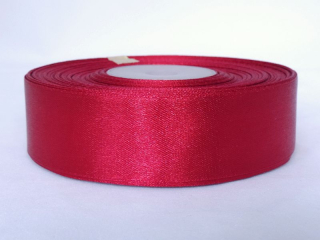 Saténová stuha - 100% nylon - 25 mm - červená A020 - 1 m