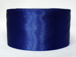 Saténová stuha - 100% nylon - 50 mm - modrá A032 - 1 m