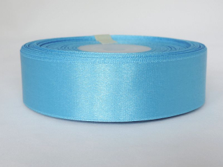 Saténová stuha - 100% nylon - 25 mm - bledomodrá A069 - 1 m