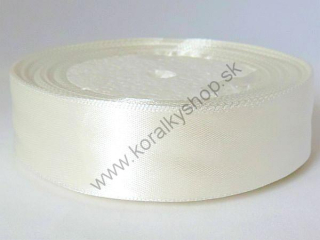 Saténová stuha - 100% nylon - 25 mm - krémová A002 - 1 m