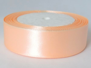 Saténová stuha - 100% nylon - 25 mm - broskyňová A009 - 1 m